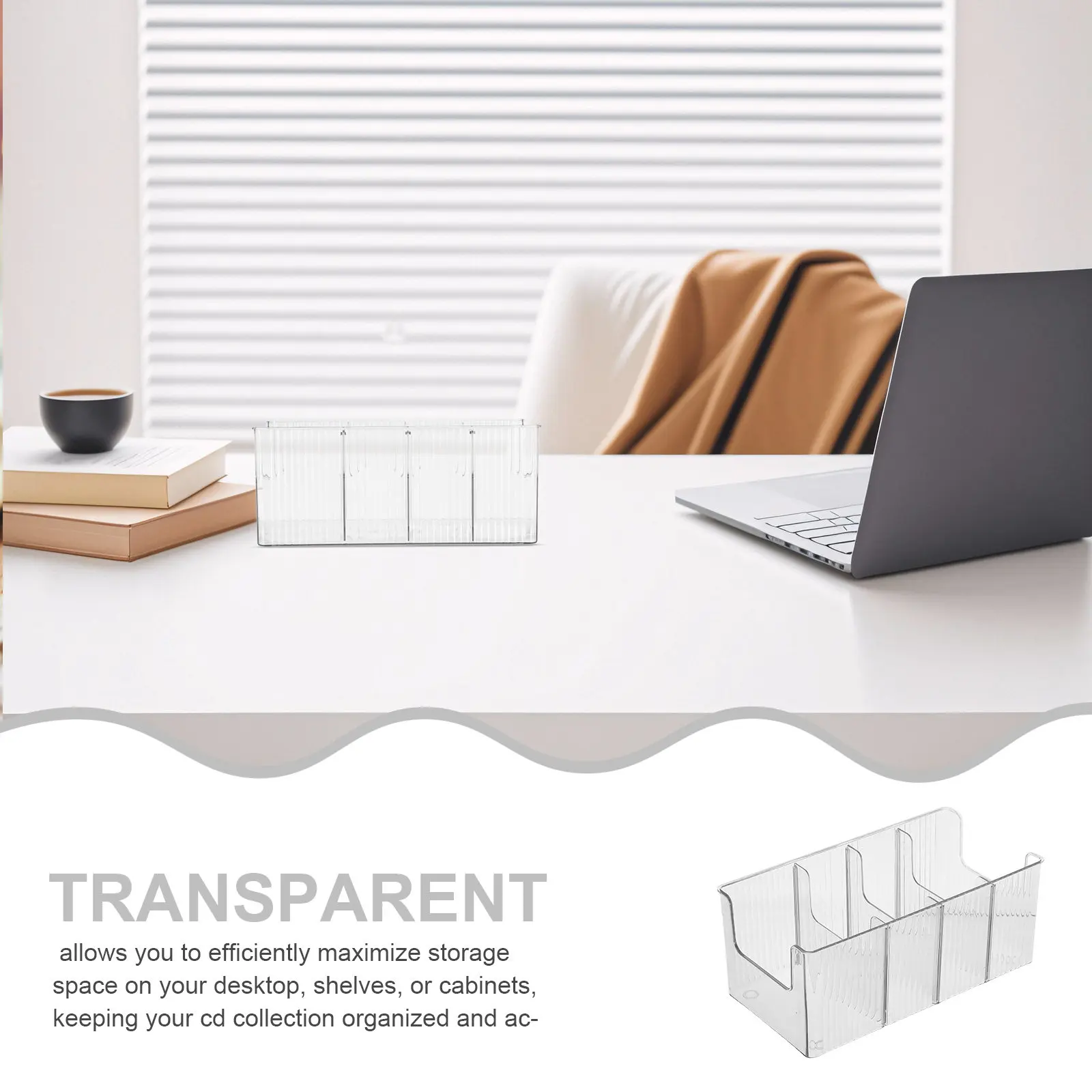 2Pcs Clear Plastic Cd Storage Box Holder Large Capacity Cd Dvd Organizer Case Desktop Storage Rack Album Collection Container