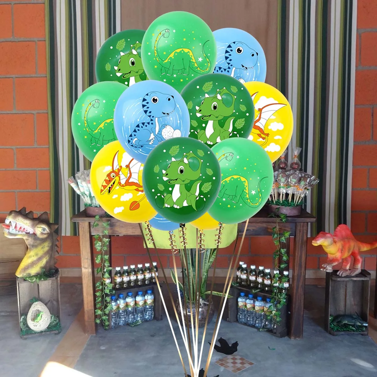 بالونات لاتكس ديناصور للأطفال ، موضوع الغابة ، ديكورات الحفلات ، ألعاب قابلة للنفخ ، استحمام الطفل ، عيد ميلاد ، دينو ، 12