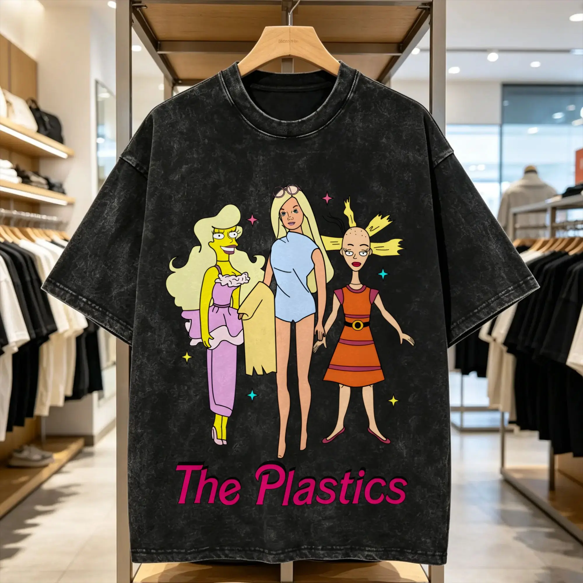 Herren R-Rugrats T-Shirts Plastics Tees Sommer Vintage Kurzarm T-Shirt Rundhals Neuheit Casual T-Shirt Hot