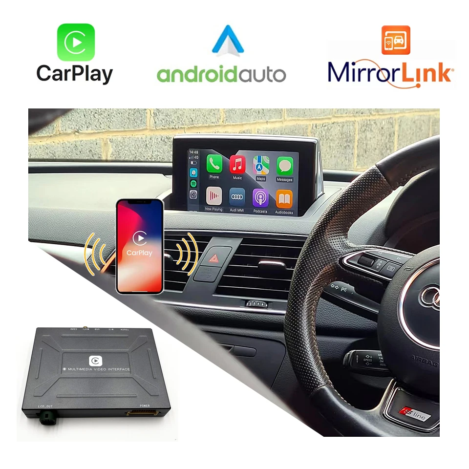 AZTON OEM CarPlay Upgrade for AUDI A1 Q3 2012 to 2016 Smartphone Wireless Apple CarPlay Android Auto Integrated Navigation Kit