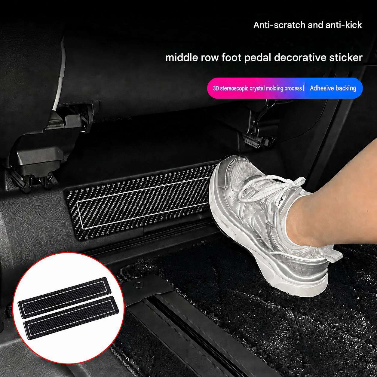 

Car Protector Sticker Middle Row Footrest Panel for Toyota Alphard Vellfire 40 Series Real Carbon Fiber Kick Guard Interior Trim