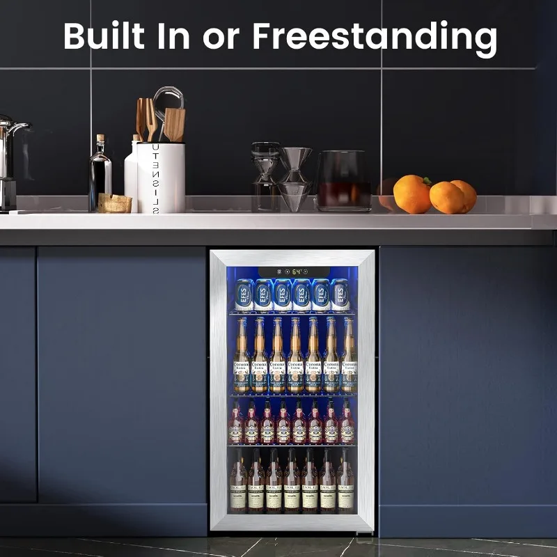 Мини-холодильник 130, холодильник для напитков, холодильник для напитков, 3,2 куб. фута, холодильник для напитков для пива соды, цифровой охладитель с контролем температуры