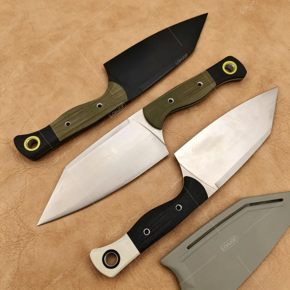 BM 4010BK-01 G10 Handle Station Knife with K Sheath High-hardness Fixed Blade Kitchen Knives Portable Outdoor Fishing Tool