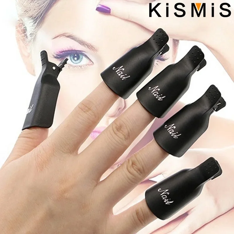 Nail Soak Off Clips UV Gel Remover Caps Acrylic Nail Removal Tools Reusable Durable Manicure Wraps Nail Art Accessories Kit