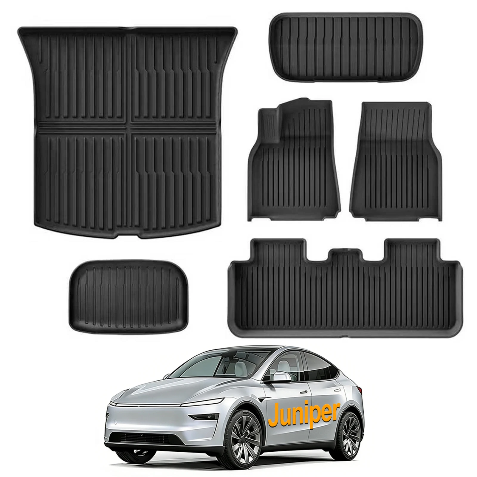 TPE Floor Liners For 2025‑2026 Tesla Model Y Juniper, 5‑Seater Only, Exclude Standard Version, All‑Weather Custom Fit Easy To Clean Car Floor Mats - view 2