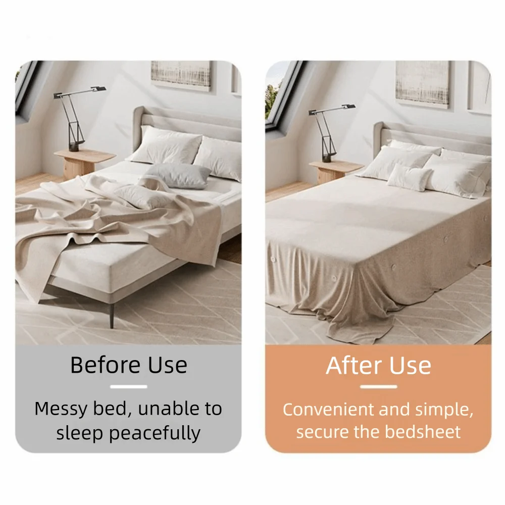 

Multifunctional Plastic Bed Sheet Holder Flower Shape Safety Pinless Bed Sheet Clips Anti-Slip Bed Cover Fastener for Home