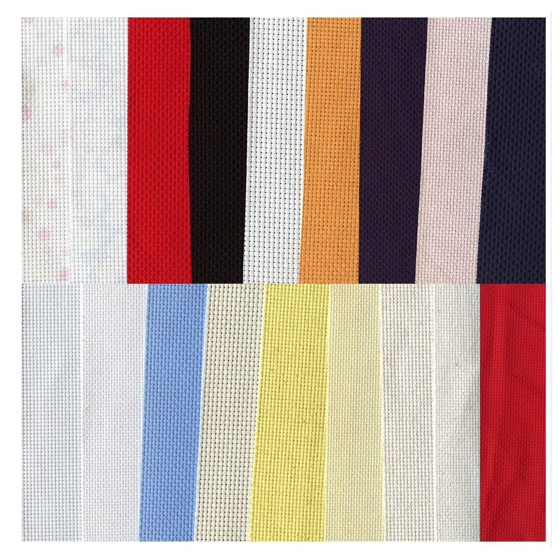 25x25cm Aida cloth 14ct  color  cross stitch fabric canvas small grid white color   stitching embroidery