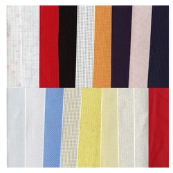 25x25cm Aida cloth 14ct color cross stitch fabric canvas small grid white color stitching embroidery