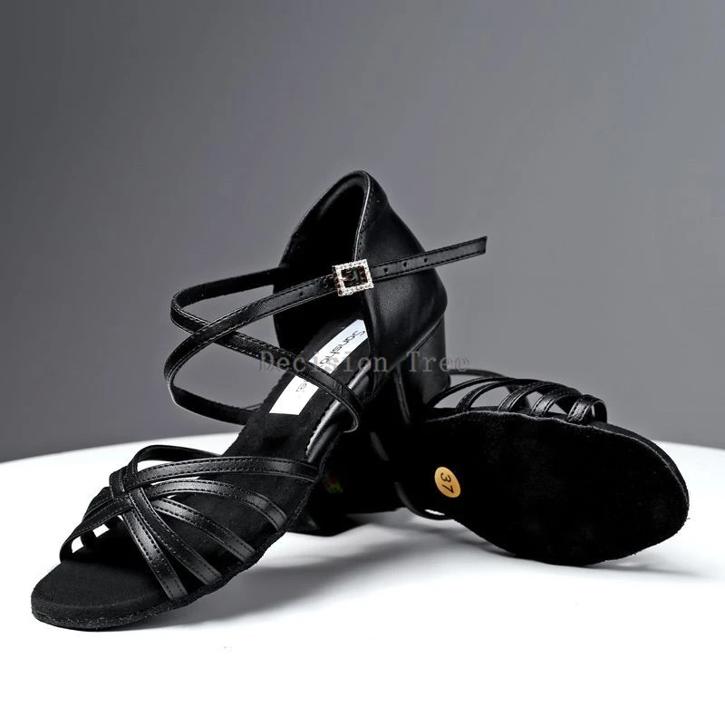 

1972, профессиональная обувь для латинских танцев, детская обувь для латинских танцев на низком каблуке, кожаная обувь для девочек на мягкой подошве, танцевальная обувь