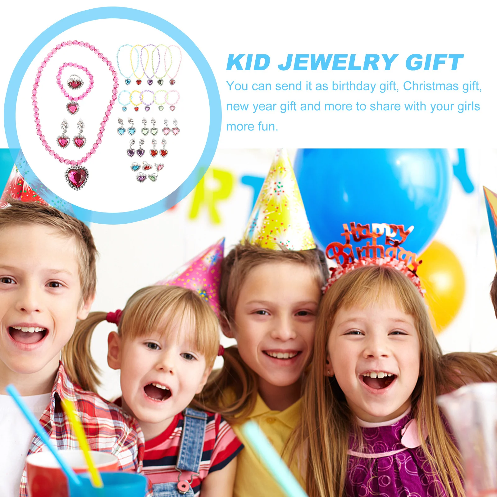 6 set meisjes sieraden set kinderen aankleden accessoires verjaardagscadeau voor peuters van 4 tot 8 jaar kostuum sieraden speeltijdplezier