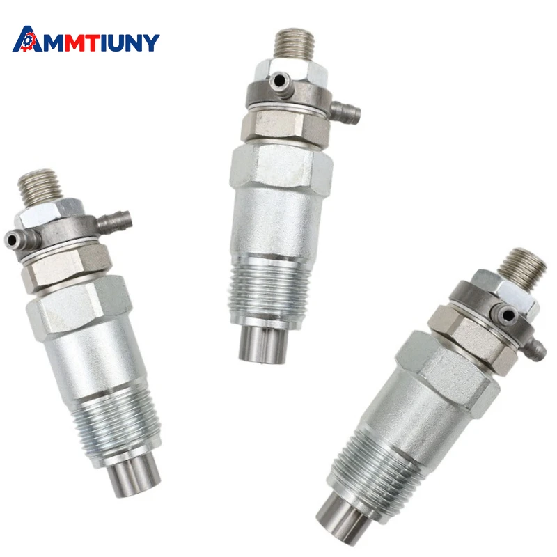 3PCS Fuel Injectors fits for Kubota Engine D1402 V1100 V1902 D750 D850 D950 D1302 V1702 V1512 Bobcat Excavator Kubota Tractor