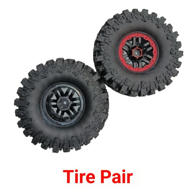 Wltoys Rc Car Replacement Parts For 104006 104020 Wrangler Bronco Rc Crawler Rubber Tires Metal Gear Pull Rod Transmission