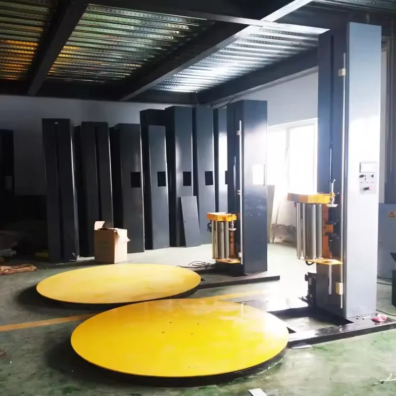 EXW Fully Automatic Stretch Film Wrapping Machine Pre Stretch Pallet Wrapper Large Industrial Intelligent Packing