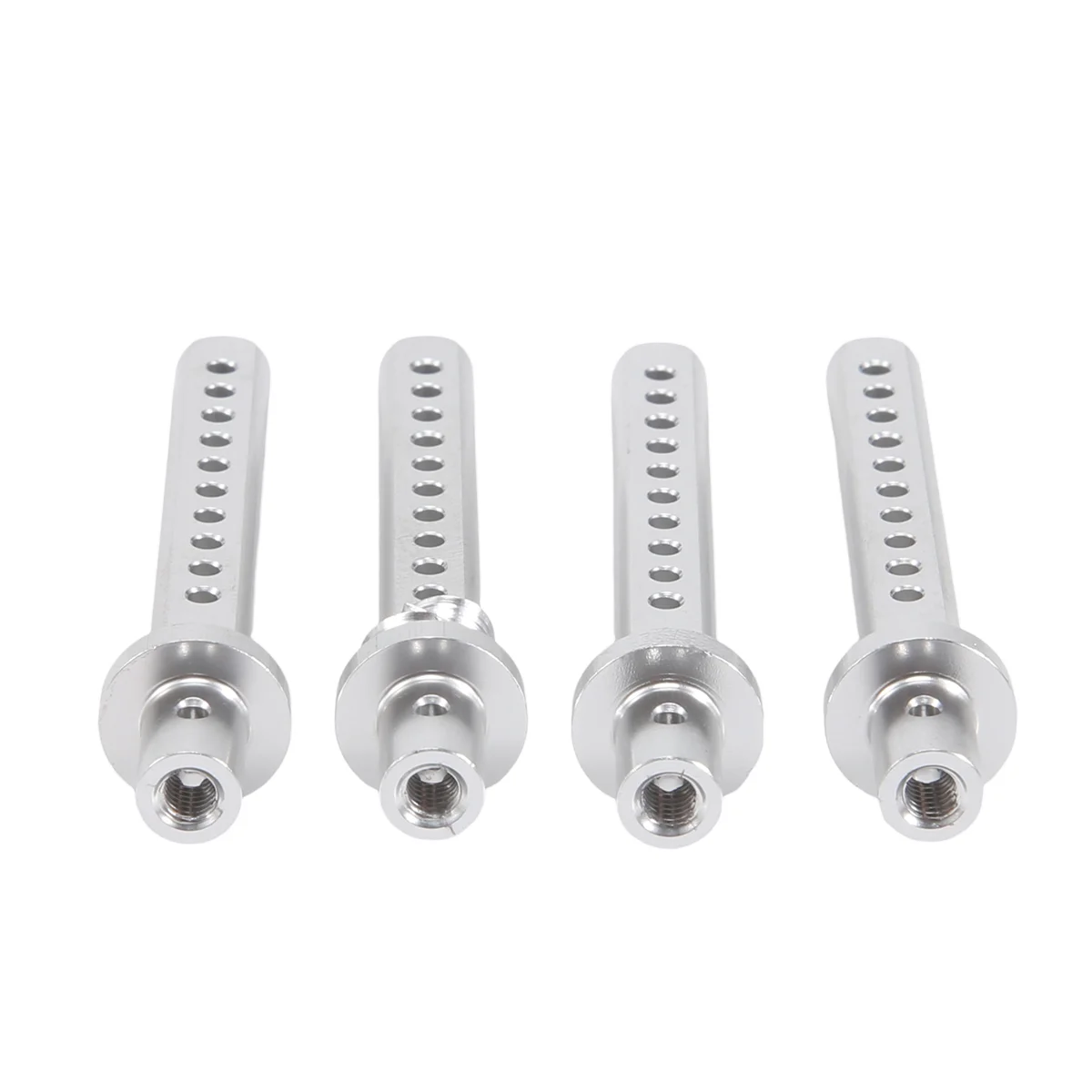 4Pcs Metal RC Car Shell Column Body Posts Mount for 1/10 Crawler Car Axial SCX10 SCX10 II RC4WD D90 TF2 Tamiya,Silver