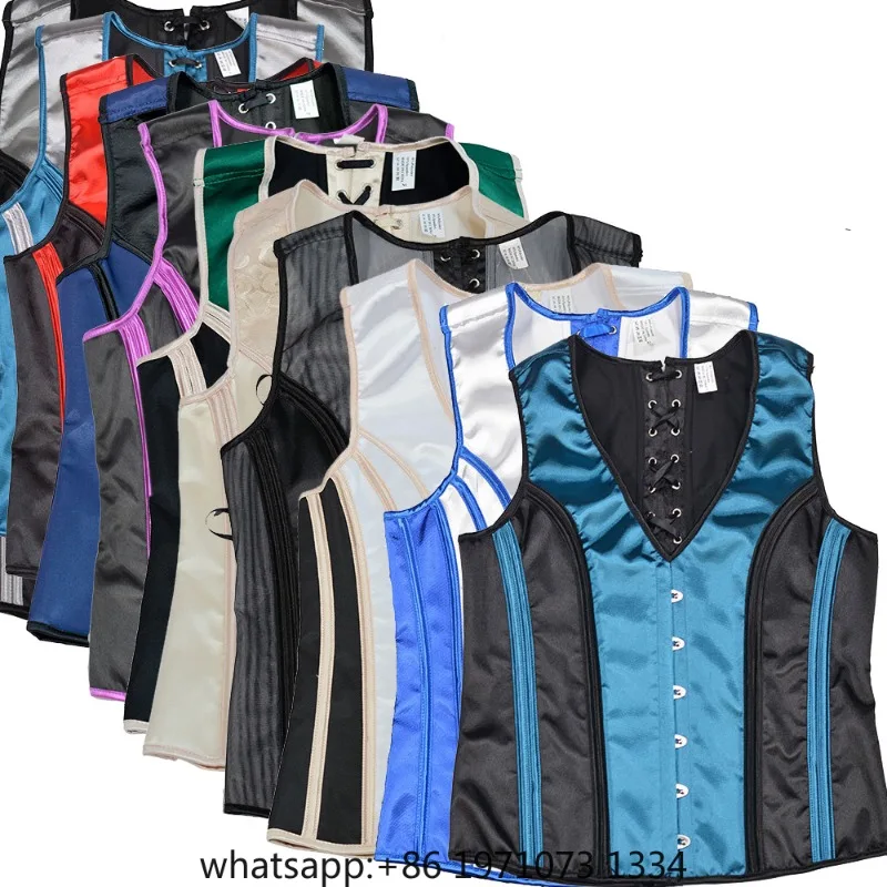 Men's Corset Tight Tops Male Corset Vest Flat Abdominal Fat Waist Girdle Push Up Body Shaper With Bones Tank Tops Costume