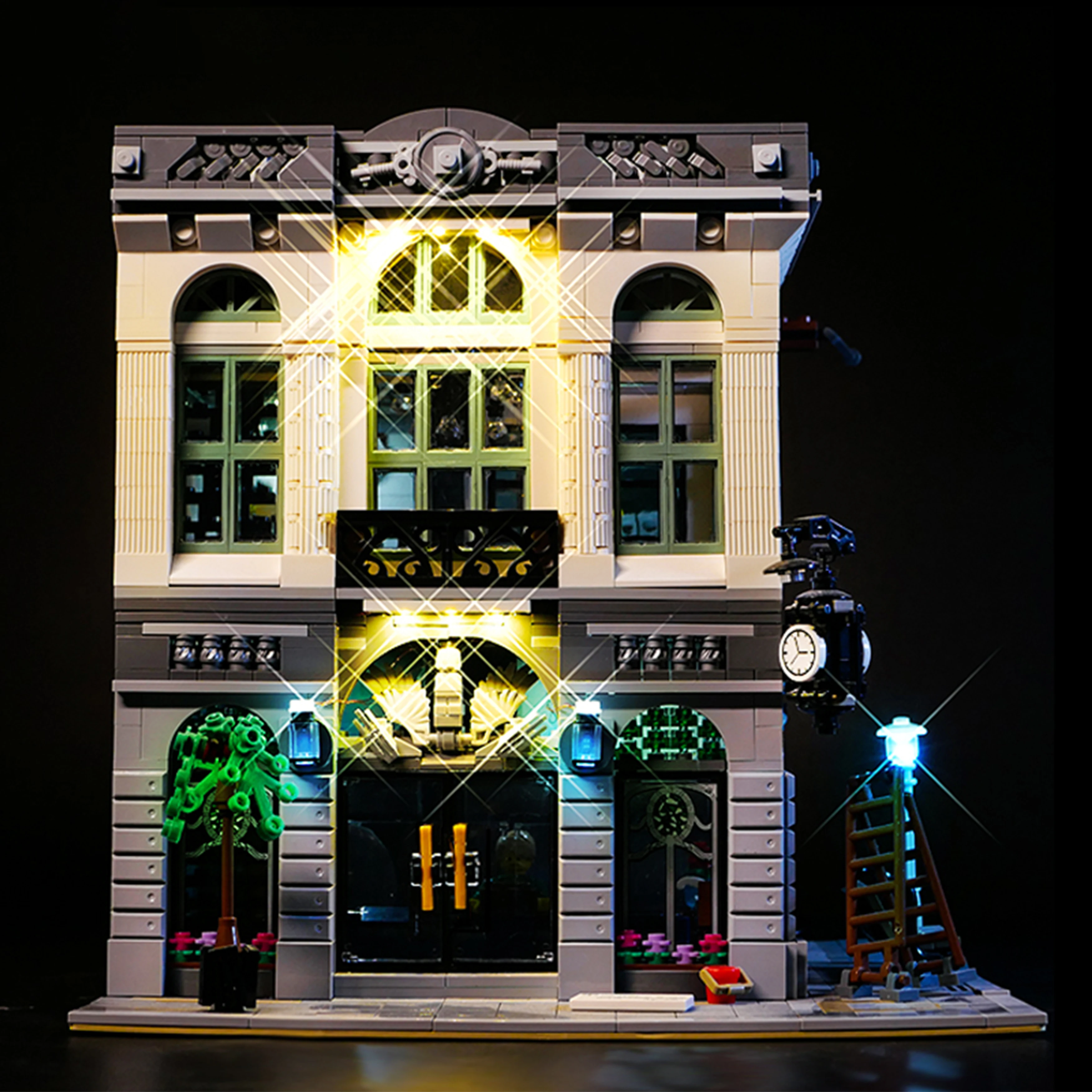 DIY Building Block LED Light Kit for 10251 Modular Street Brick Bank, Remote Control Lighting Accessories for Decoration