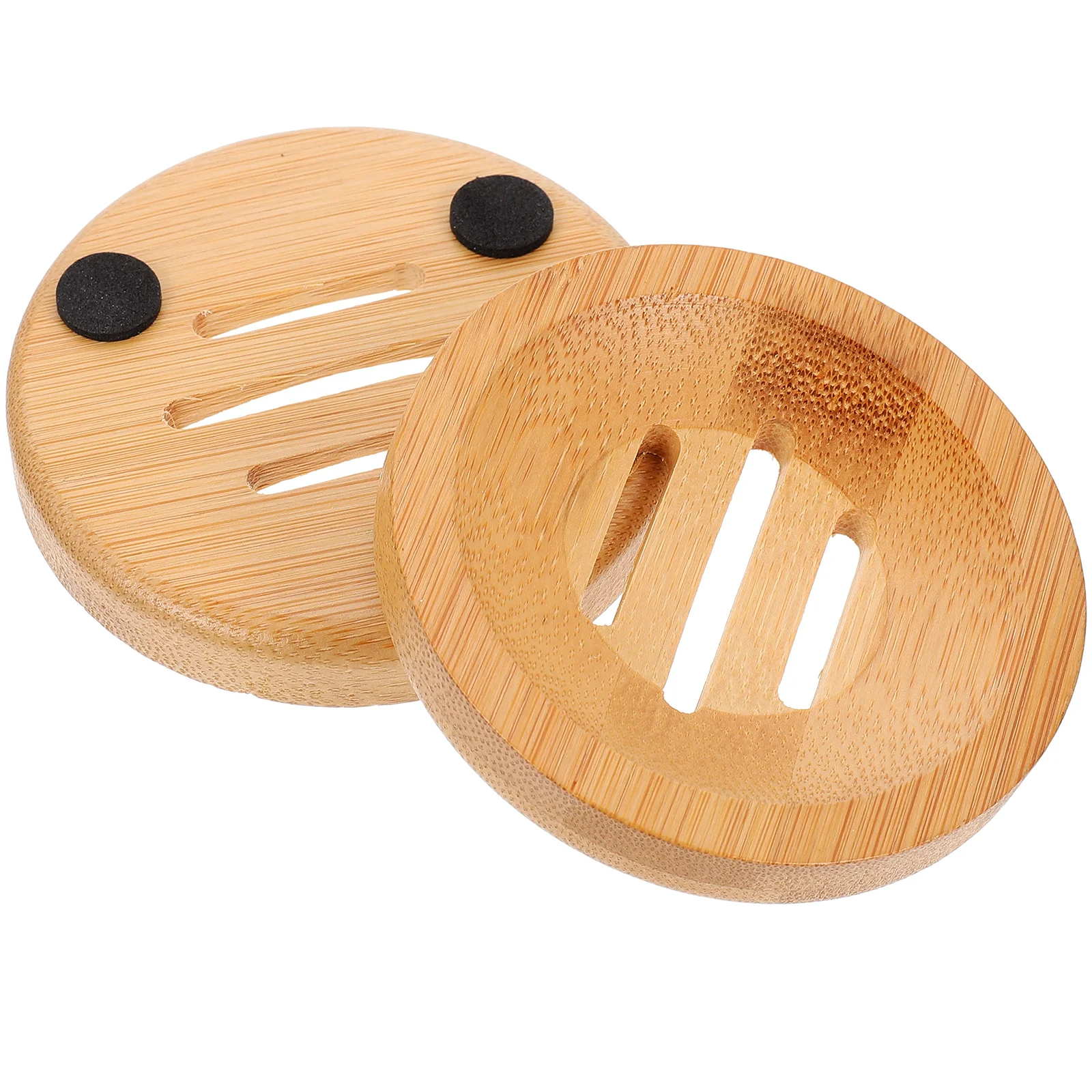 

2 pcs Wooden Box Eco Friendly Draining Rack for Bathroom Kitchen Travel Bamboo Holder Wooden Holder Soap Dish