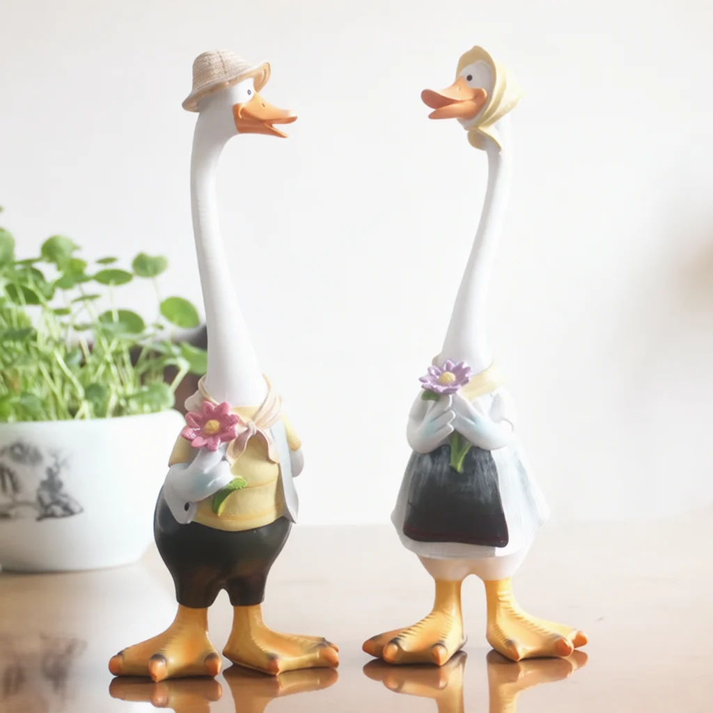 Cute Duck Figurine Resin Anima - Art Craft Decoration Ideas review and price