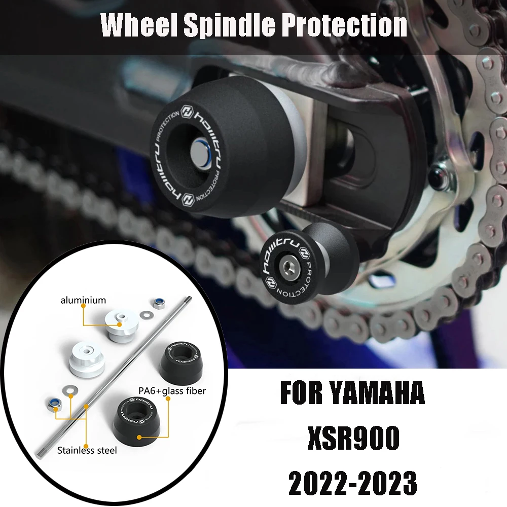 

For Yamaha XSR900 2022-2023 Front Rear wheel Spindle Crash Protection