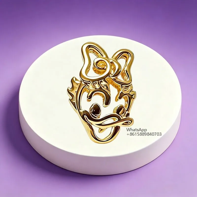 Original Charm Beads,Minnie Donald Duck Disney Mickey Mouse series hollowed Charm Beads,Fit Pendant Bracelet Women Jewelry Gift view 3