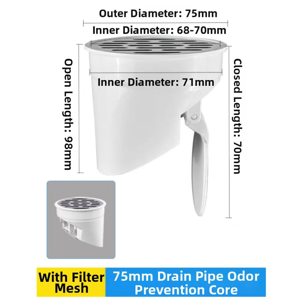 Non-Flanged Built-in Drain Pipe for Sewage Lines with Plastic Housing Designed for Direct Integration into Standard Pipe Runs
