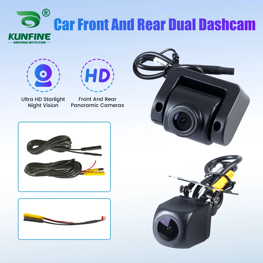 

Двойная видеорегистратор 1080P/720P HD Автомобильная камера заднего вида Starlight ночного видения Водонепроницаемая передняя и задняя панорамная камера заднего вида