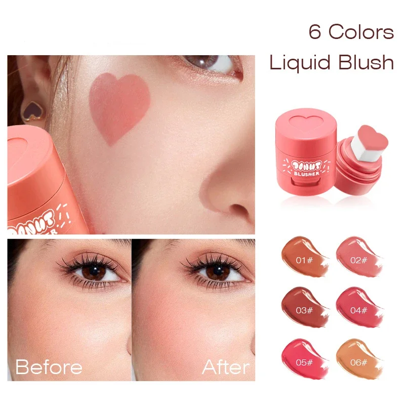 Vloeibare Blush Fluweel Matte Blusher Gezicht Pigment Blijvende Schoonheid Natuurlijke Crème Wangtint Oranje Perzik Blush Make-Up Maquiagem