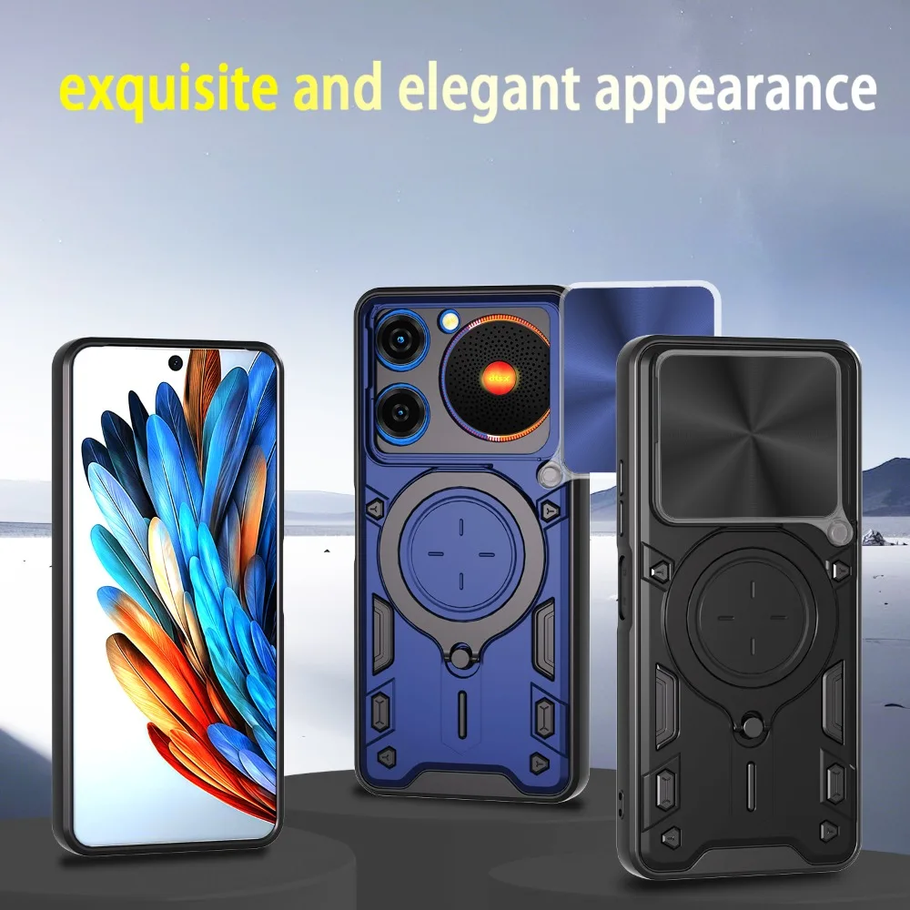 ل ZTE Nubia Music 4G حافظة درع الشريحة كاميرا حلقة حامل حماية غطاء الهاتف كابا ل Nubia Music 4G Funda #3