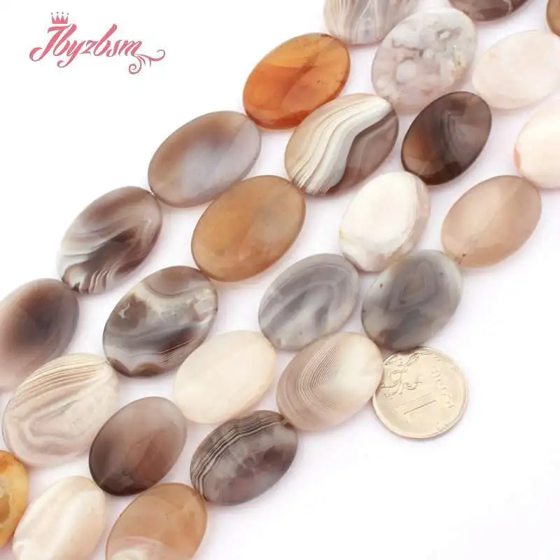 Natural Botswana Agate Stone Beads Oval Spacer Beads Strand 15 Inich For Jewelry Making DIY Bracelet Necklace Free shipping