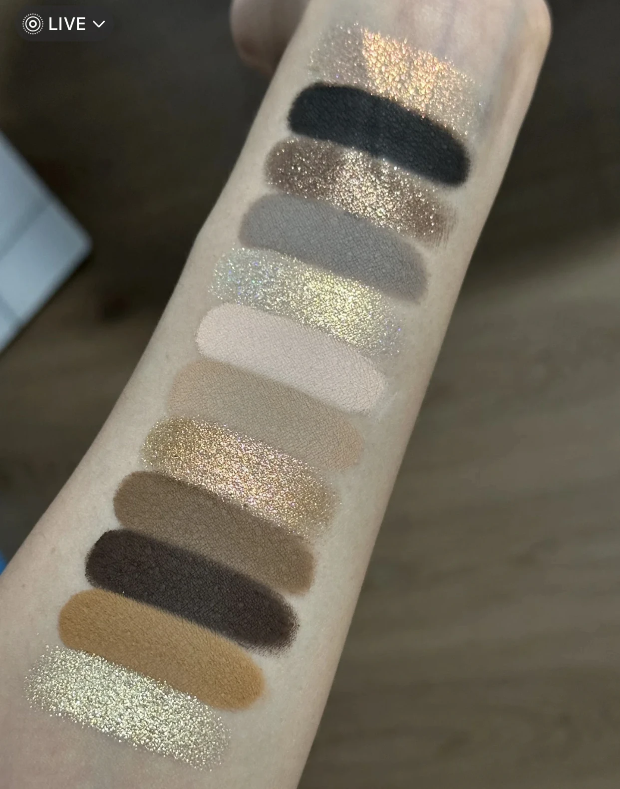 HUAAXU 12-kolorowa paleta cieni do powiek Pearl Shimmer Matte Chameleon Eye Shadow Palette Golden Brown Blue Eye Makeup