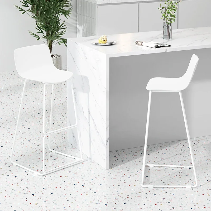 Tabouret de Bar Moderne en Métal Imperméable, Table Haute de Réception, Chaise de Bar, Pieds Ronds, Mobilier de Maison