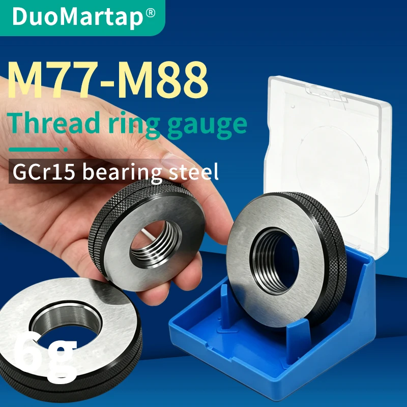 

Набор калибровочных колец DUO Martap 1SET (1*GO+1*NOGO) 6г, метрические, нестандартные, с мелкой резьбой, для измерения точности резьбы M77-M88, X1, X2, X3, X4, 0.75, 1.5