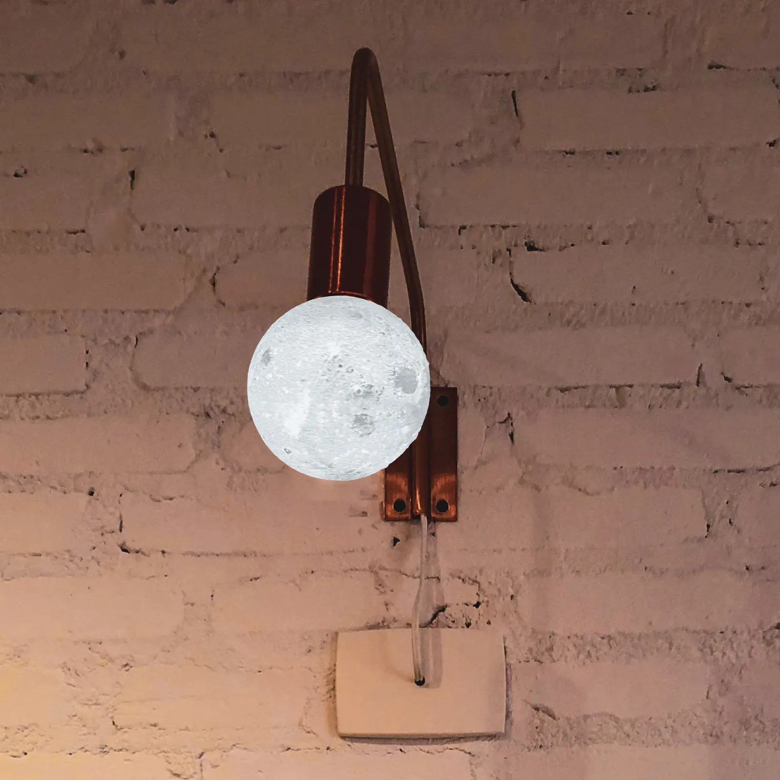

Ceiling Lamp Shade 3D Printing Moon Lamp Lampshade Replacement Plastic Light Cover Softens Bright Light Easy Install 80Mm