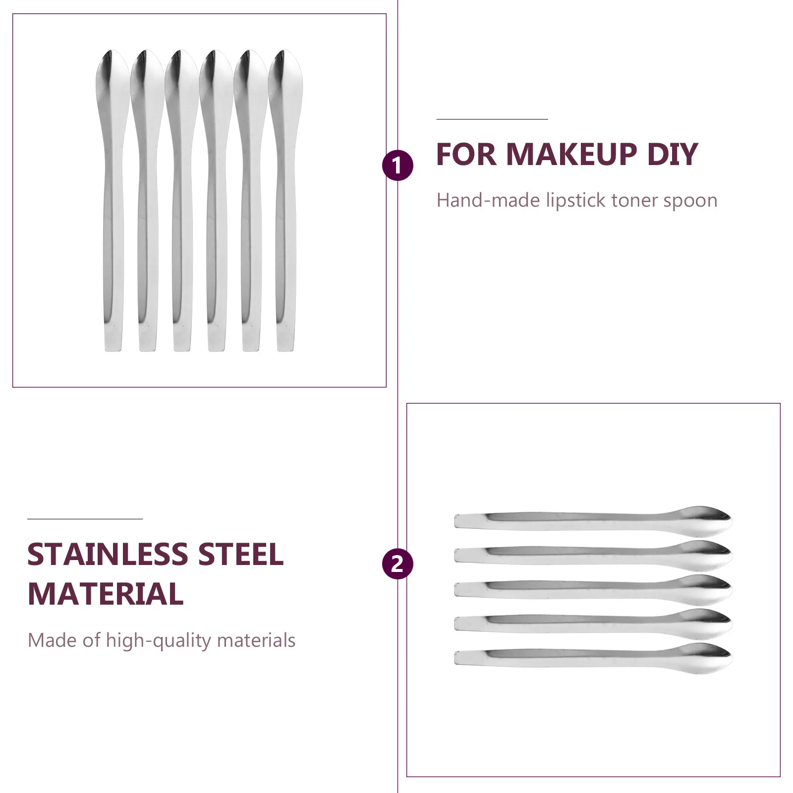 

18pcs Lipstick Subpackaging Spoons Scoops For Diy Makeup Toner Powder Cream Application Sub Wrapping Tools