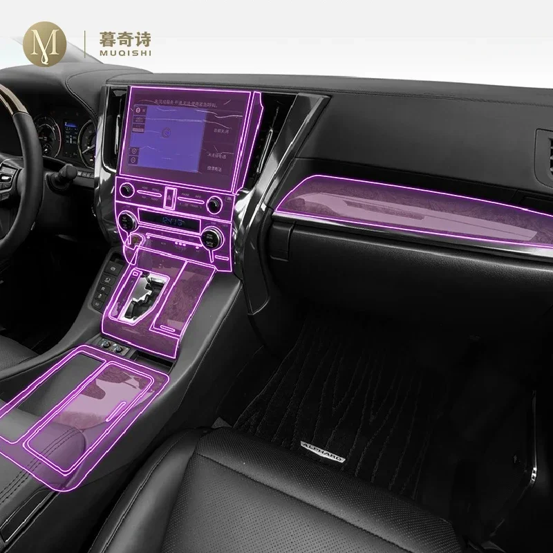 para-toyota-alphard-2015-2023-acessorios-interiores-do-carro-filme-transparente-tpu-console-resistir-filme-de-exibicao-de-radio-anti-risco