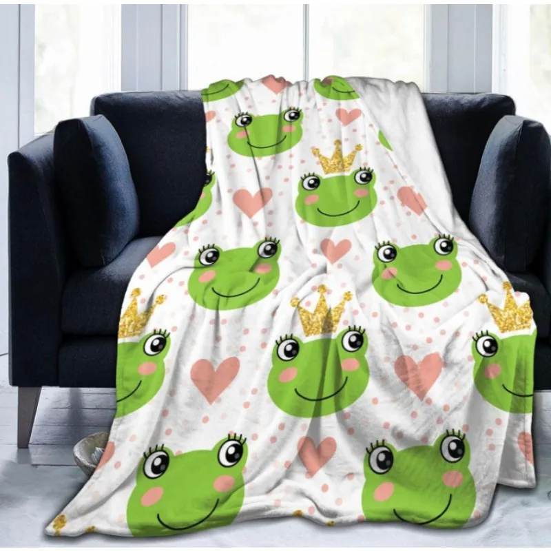 

Милое одеяло с рисунком лягушки, дорожный диван-кровать, офисное украшение для дома, подарок на день рождения, одеяло, все сезоны в наличии