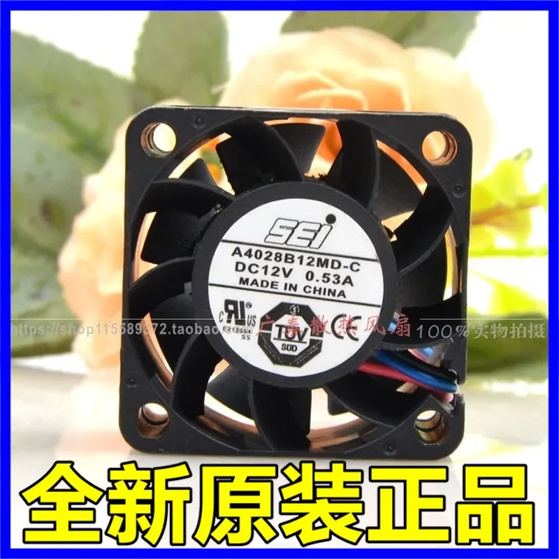 for SEI A4028B12MD-C 4cm Double Ball Bearing Large Air Volume Switch SUN Server Cooling Fan