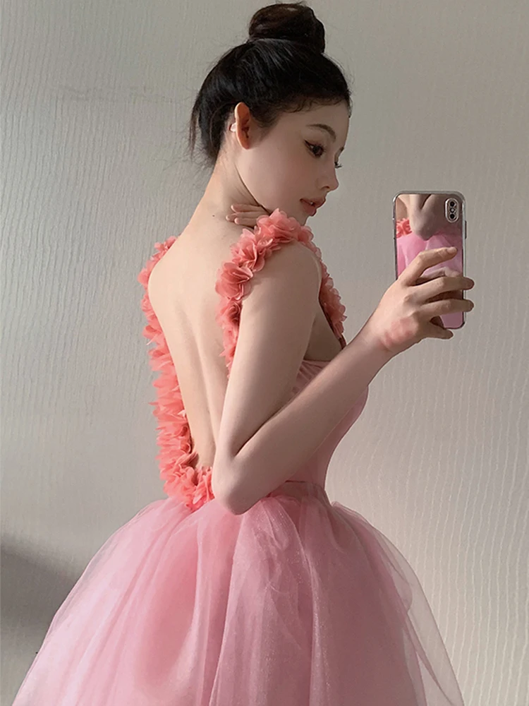 

Сексуальный облегающий купальник для женщин, весенне-летний, с 3D-цветами и бретелями, для плавания