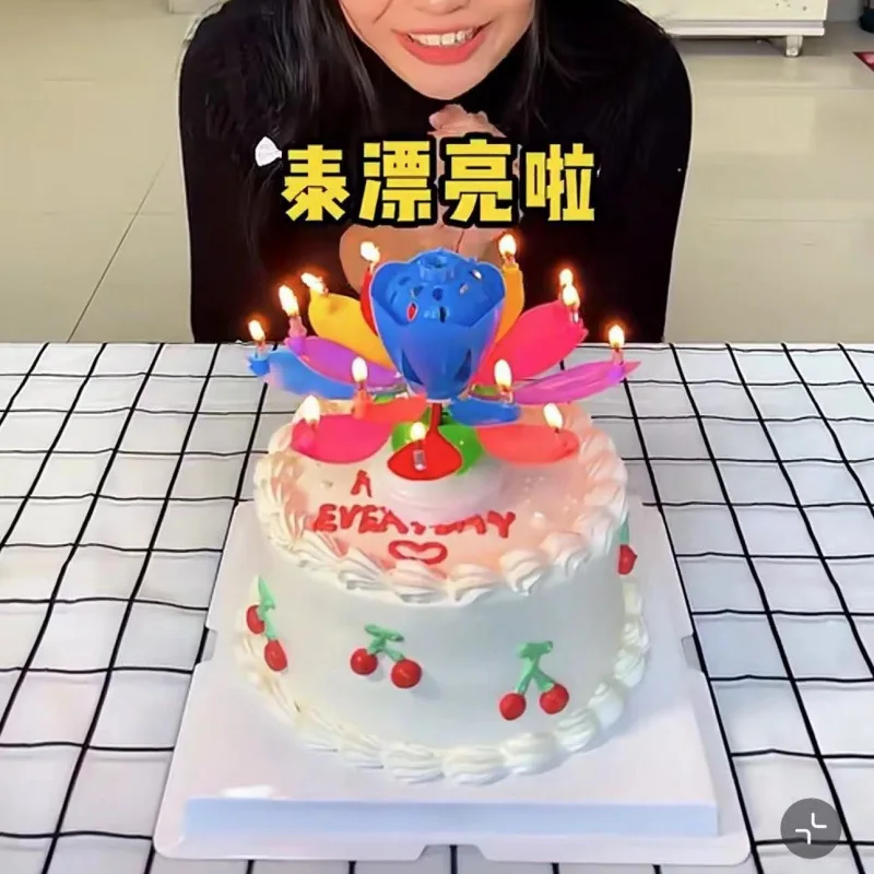 

Интернет-знаменитость, ретро, день рождения, креативная музыкальная свеча в стиле лотоса, цветок лотоса, пение, романтический торт на день рождения, выпечка, наряд