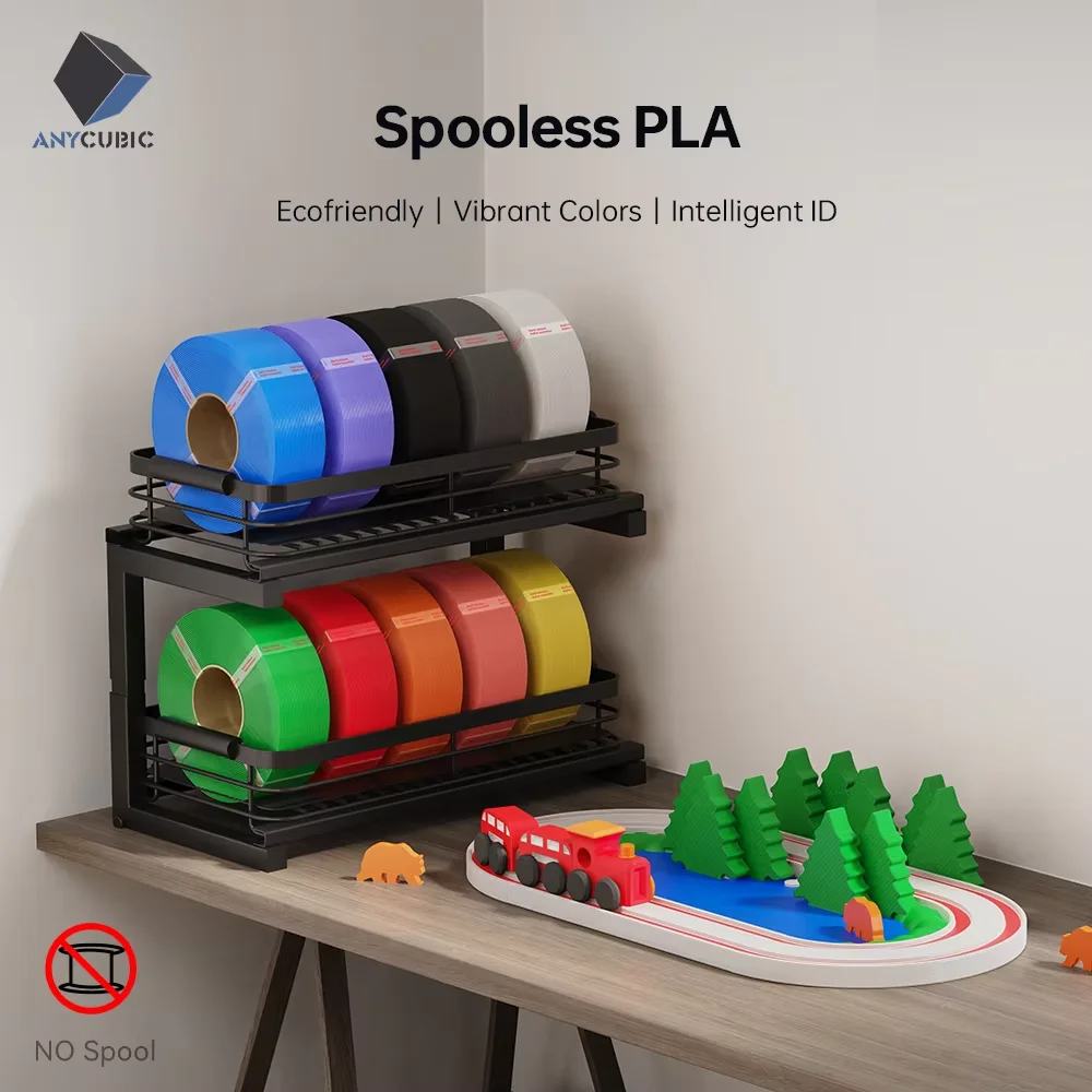 ANYCUBIC Ricarica Filamento PLA Stampante 3D 1.75mm 1 kg/Rotolo Materiali di consumo in gomma plastica per stampante 3D FDM per Kobra 3 S1C