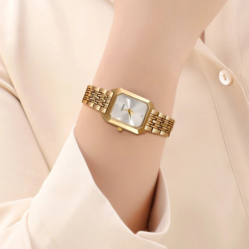 1pc Ladies' Elegant and Fashionable Square Quartz Watch - Festival Gift for Friends and Family