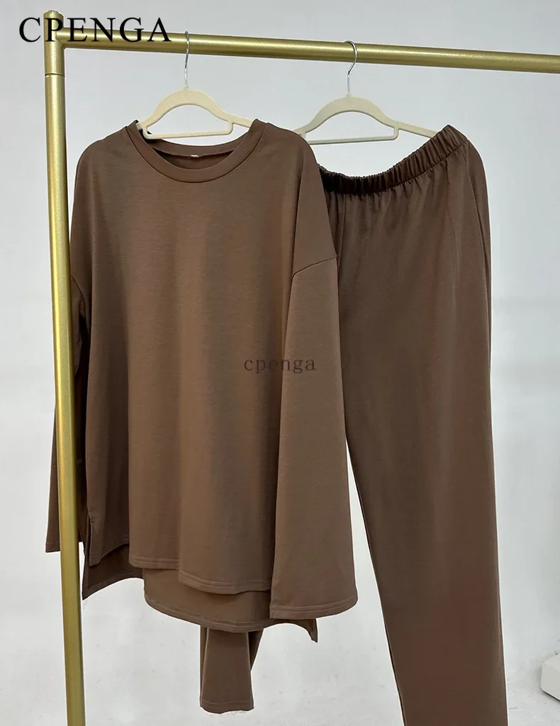 Ensemble Deux Pièces pour Femme Musulmane, Tenue Islamique, Modeste, Arabie Saoudite, Vacances, Automne, Turquie, 2024