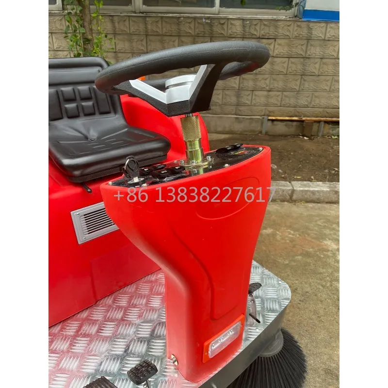 Industrial Floor Sweeper and Scrubber, Cold Steel Odorless Dustbin Ensures Long Continuous Working