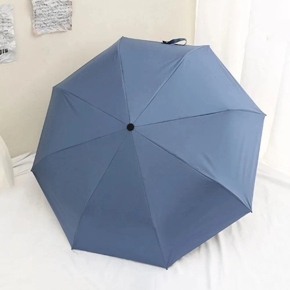 صغيرة جديدة بلون واقية من الشمس مظلة يندبروف المحمولة مظلة المطر مقبض خشبي غير نافذ للمطر للطي مظلة واقية من الشمس النساء
