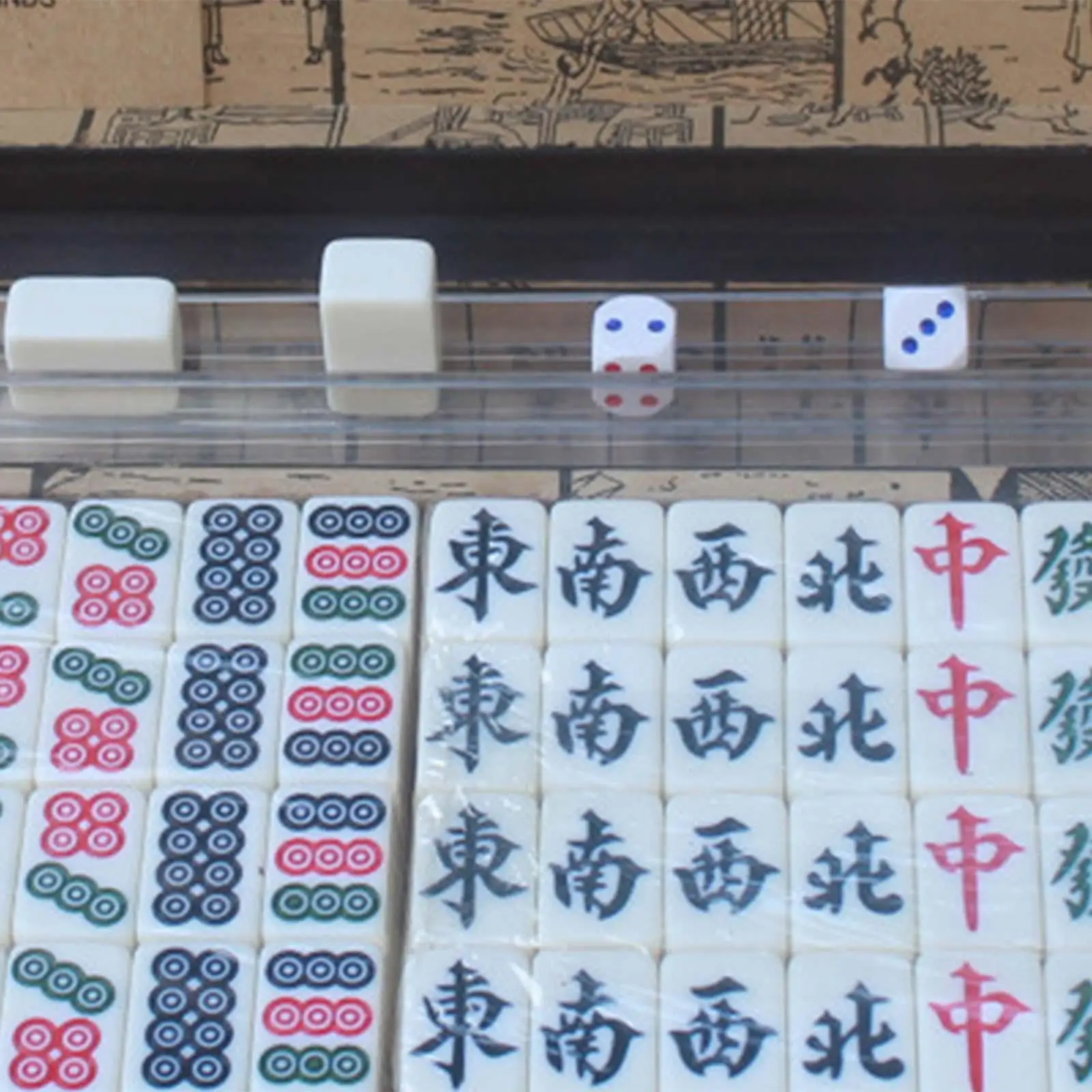 portable-chinese-mahjong-tile-set-multicolor-board-game-for-family-travel-tabletop-parties