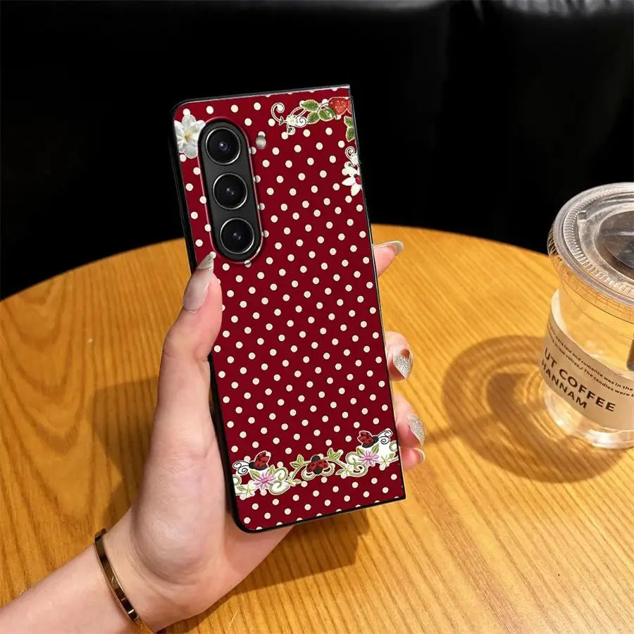 Phone Shell Funda Case for Samsung Galaxy Z Fold 8 Ultra ZFold6 ZFold4 ZFold7 ZFold5 ZFold3 Z Fold 7 6 5 4 3 Creative Wave Point