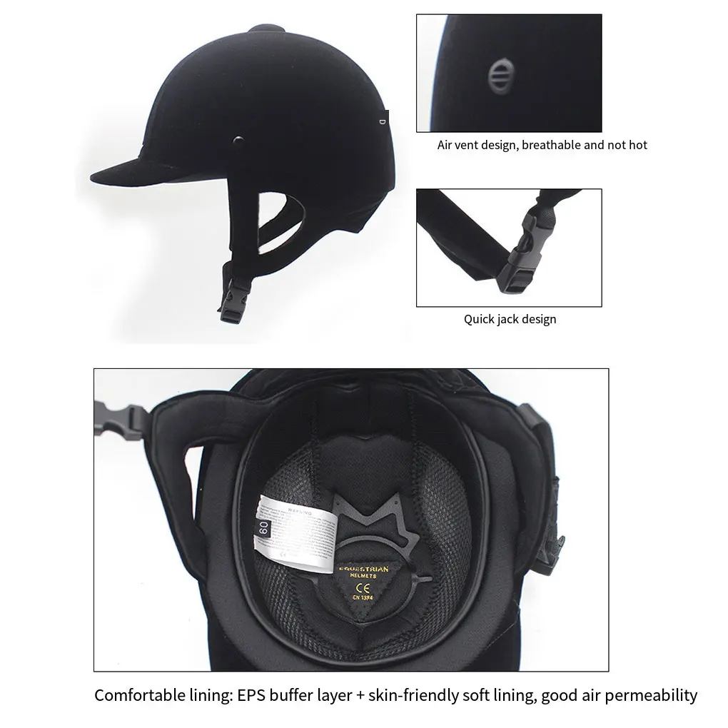 Casco ecuestre ajustable con varios tamaños para un ajuste personalizado, casco para montar a caballo