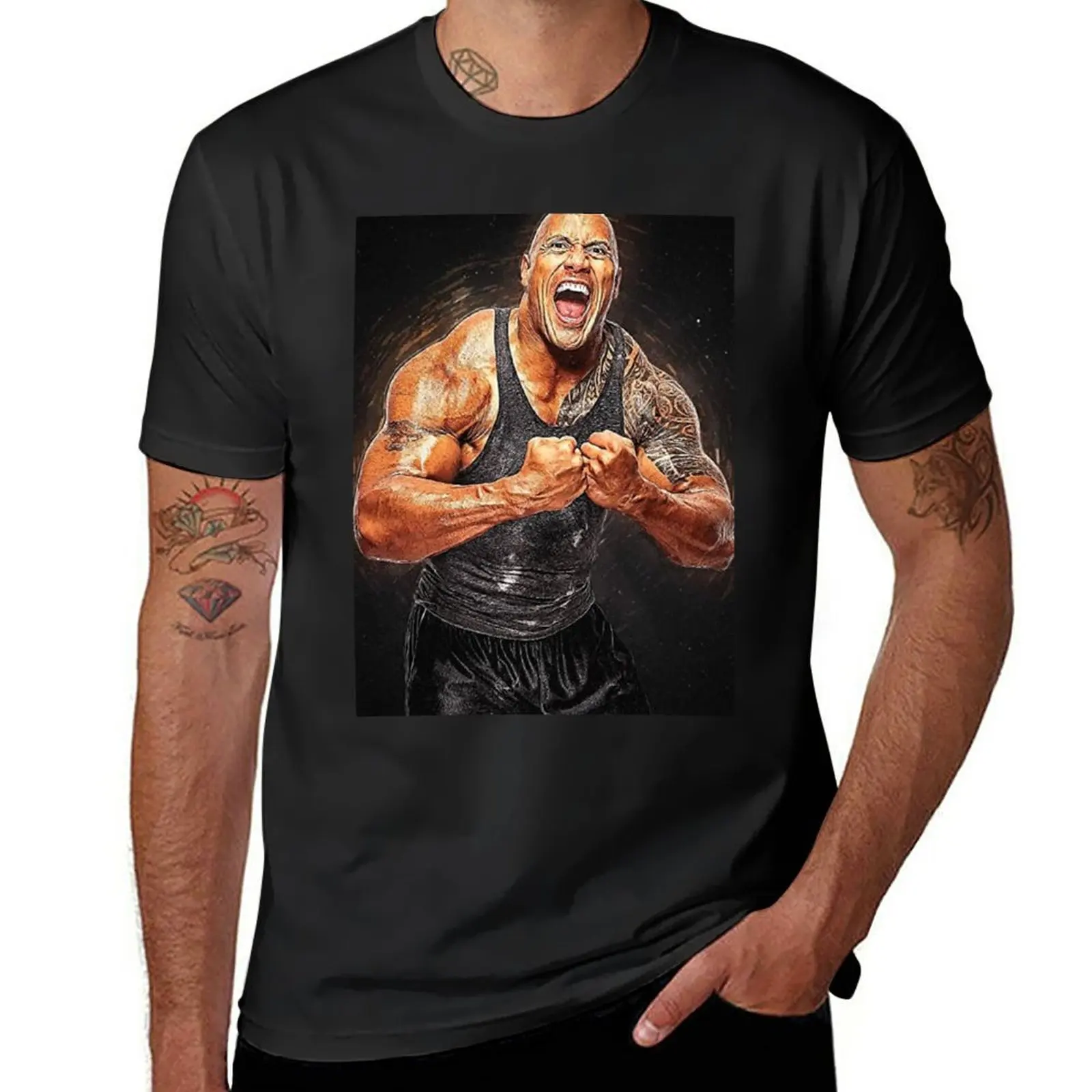 

New dwayne johnson T-Shirt quick drying t-shirt tees summer clothes kawaii clothes men graphic t shirts
