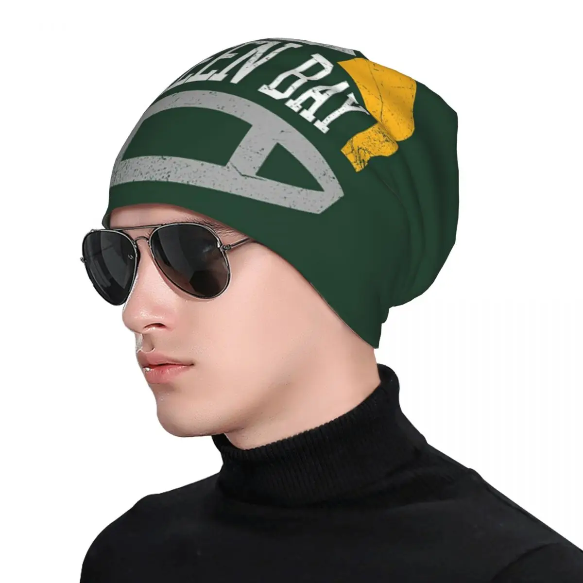 

Green Bay Retro Helmet - Green Skullies Beanies Hats Warm Autumn Winter Outdoor Cap Knitted Bonnet Caps for Men Women Adult