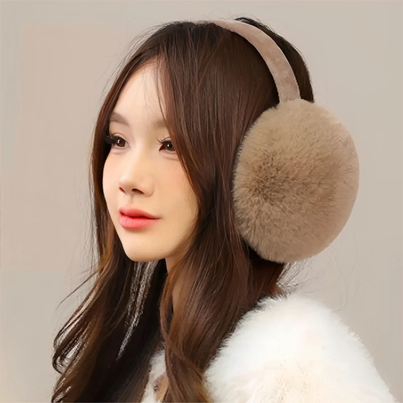 Fashion Plush Warm Ear Muffs Warm Thickened Winter Ear Muffs Foldable Anti-freeze Cute Wind Simple Ear Muffs Cycling Equipment